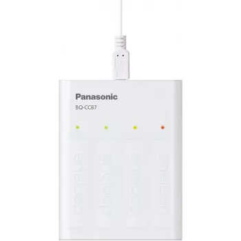 Panasonic eneloop BQ-CC87USB polnilnik s 4 x 1900 mAh baterijami (K-KJ87MCC40USB)