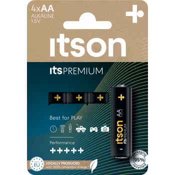 itson itsPREMIUM AA alkalna baterija, 4 kosi (LR6IPR/4CP)