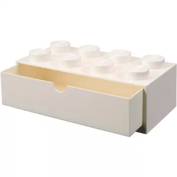 LEGO Brick 8 bela predalna škatla za shranjevanje z 8 izboklinami
