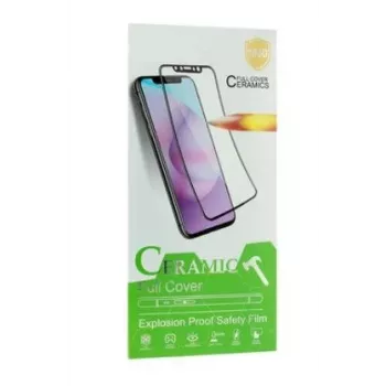 iLike keramična kaljena steklena zaščita zaslona za Apple iPhone 14, 13, 13 Pro - trdota 9H, 2.5D zaobljeni robovi, črn rob