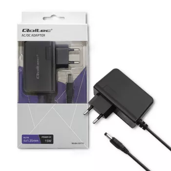 Qoltec 15W vtični napajalnik 5V/3A z DC vtičem 4,0x1,35mm