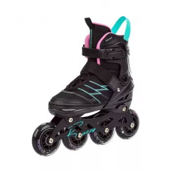 NO NAME Meteor Buzzy nastavljivi rolerji črno-roza-mint EU 38-43