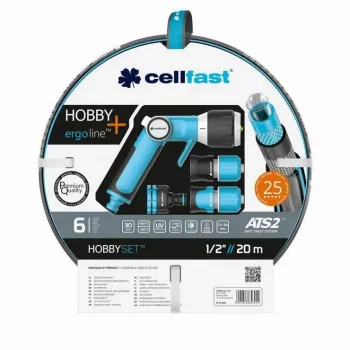 Cellfast HOBBY ATS2 komplet za zalivanje 20m 1/2 palca, 8-vzorec rotacijski razpršilnik, hitra spojka