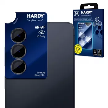 Samsung Galaxy S26+ 3mk Hardy Sapphire zaščita leč kamere - Ultra HD, 9H, popolno pokritje