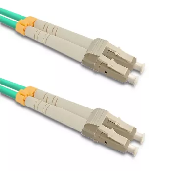 Qoltec 5m LC/UPC na LC/UPC dupleks večmodno optično OM3 patch vlakno, turkizno