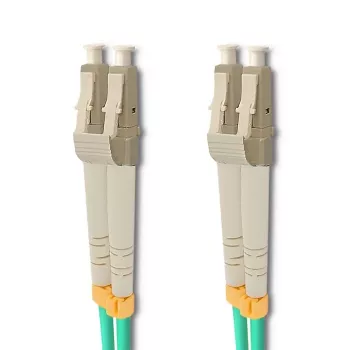 Qoltec 5m LC/UPC na LC/UPC dupleks večmodno optično OM3 patch vlakno, turkizno
