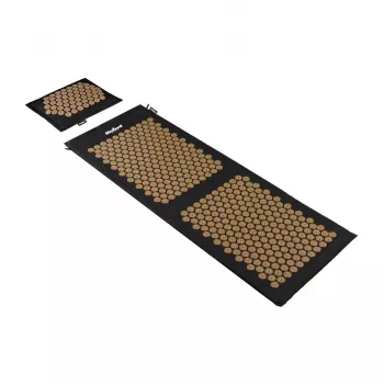 REBEL RBA-6013-GL ECO akupresurna blazina s blazino, 130x50 cm, XXL, zlate konice