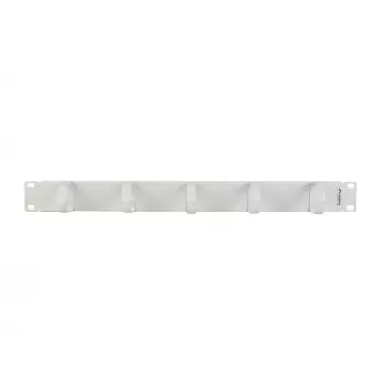 LANBERG 19 inch 1U organizator kablov s 5 kovinskimi držali tipa B, siv