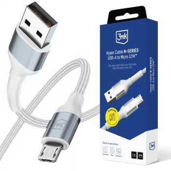 3mk Hyper Cable N-SERIES kabel USB-A na Micro 1m 5V/2,4A 12W, bel