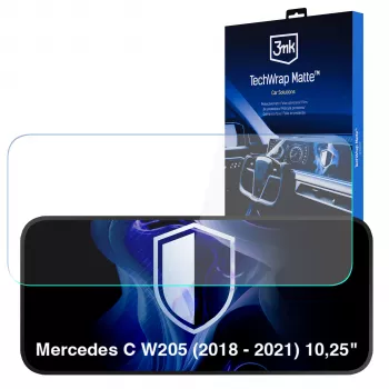 3MK PROTECTION TechWrap mat zaščitna folija za zaslon za Mercedes-Benz C-Klasse W205 (2018-2021) 10,25 inch osrednji zaslon