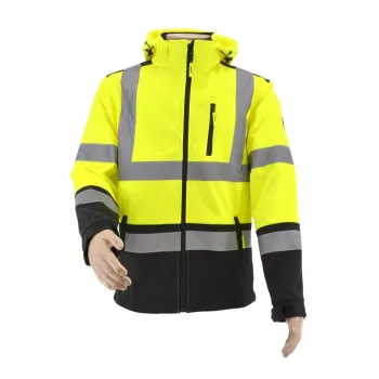 AWTOOLS softshell jakna T3 z odsevnimi elementi, črna, velikost M