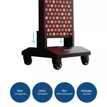 MEDIVON Lumera Stand mobilno stojalo za LED panele Lumera Plus in Lumera Max, 4 kolesa, črno