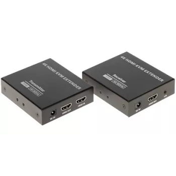 HDMI + USB KVM podaljšek prek IP, 4K@30Hz, 120m, PoE, IR, kovina
