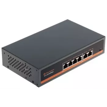NO NAME APTI-POE0402-60W-V2 4-portno PoE stikalo z 2 uplink vratoma, 60 W proračun, IEEE 802.3af/at, kovinsko ohišje