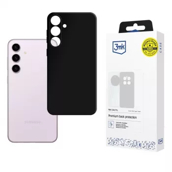 3mk Matt Case Pro za Samsung Galaxy S24 - črn prožen TPU ovitek za hrbtno stran, vojaška zaščita pred padci, proti porumenelosti, tanek mat zaključek