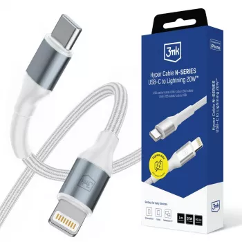 3mk Hyper Cable N-SERIES kabel USB-C na Lightning 1m 9V/2A 20W, bel
