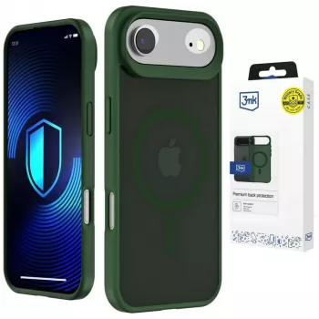 3MK Smoke MagCase za Apple iPhone Air - zelen prosojni MagSafe ovitek za hrbtno stran