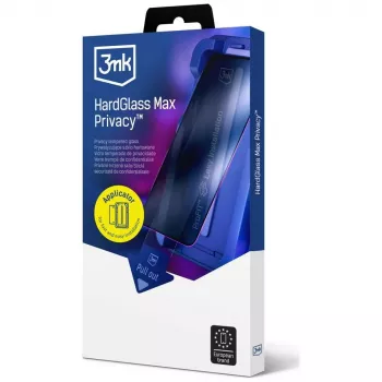 3MK HardGlass MaxPrivacy zaščitna folija za zaslon z aplikatorjem za Apple iPhone 15 Pro Max, črna