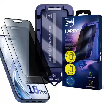 3mk Hardy Privzone 9H zaščitna folija za zaslon za Apple iPhone 18 Pro