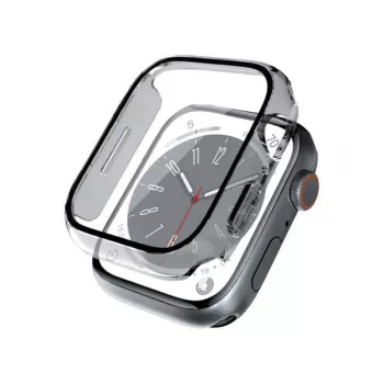 CRONG hibridni ovitek za uro s kaljenim steklom za Apple Watch 44mm – prozoren