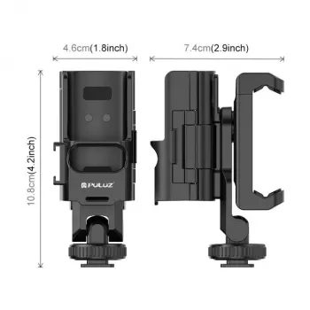 PULUZ razširitveni okvir z nosilcem za DJI Osmo Pocket 3 z navojem 1/4 inch in držalom za telefon (PU726B)