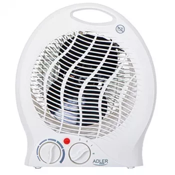 Adler AD 7728 PTC keramična grelna pištola 2000W z oscilacijo, 2 stopnji gretja, način hladnega zraka, zaščita pred pregrevanjem in prevrnitvijo, bela/črna