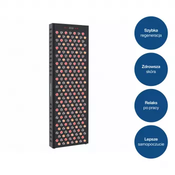 MEDIVON Lumera Max LED panel za svetlobno terapijo telesa, rdeča in infrardeča svetloba, 448 LED, 630–1060 nm, črn