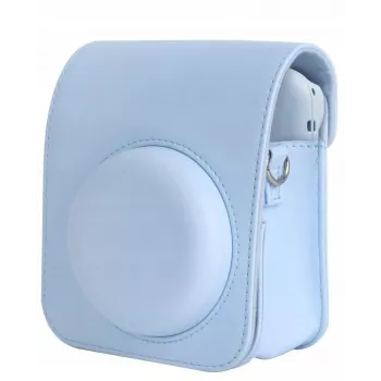 LOVEINSTANT modra torbica za fotoaparat iz PU usnja s trakom za nošenje za Fujifilm Instax Mini 12