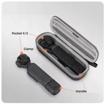 SUNNYLIFE trda torbica s karabinom za DJI Osmo Pocket 4 / 3 - siva