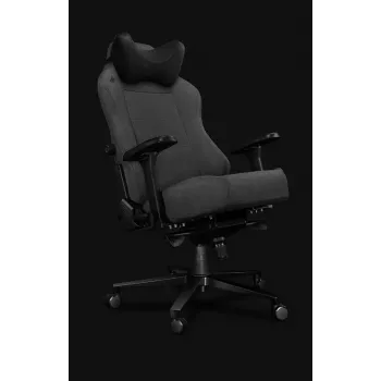 Yumisu 2054 igralni stol iz blaga, sivo-črn, 150 kg, 2D nasloni za roke, nagib 90-150°