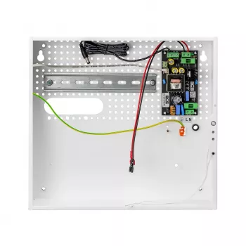 BCS ZA1206/UPS/F/KD 72W 12V DC 6A napajalnik brezprekinitvenega napajanja (UPS) s polnilcem baterije za varnostne sisteme, kovinsko ohišje, stenska montaža