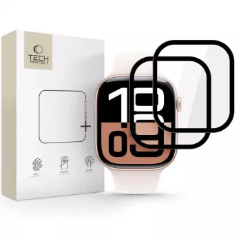 Tech-Protect Glass Flex+ zaščitna folija za zaslon za Apple Watch 42mm (2 kosa, črna)