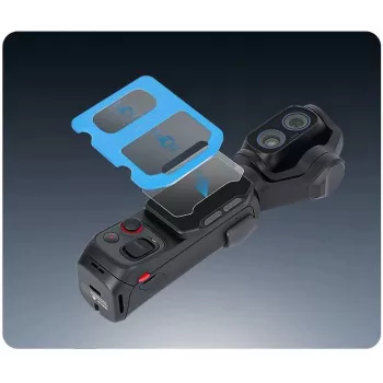 SUNNYLIFE 9H komplet kaljenega stekla za zaščito zaslona in objektiva za Insta360 Luna Ultra z AR prevleko, 2.5D robovi in montažnim priborom