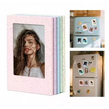 LOVEINSTANT komplet 5 magnetnih okvirjev za fotografije za Fujifilm Instax Mini – pastelne barve, montaža na hladilnik