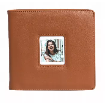 LOVEINSTANT fotoalbum za Polaroid Go, 36 listov, 288 fotografij, rjavo PU usnje