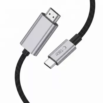 TECH-PROTECT ULTRABOOST kabel USB-C na HDMI 2.1 8K 60Hz 200cm železno siva