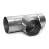 Pocinkano jekleno dimniško T-koleno 107mm x 160mm 90°