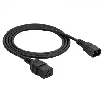 Akyga AK-UP-02 strežniški podaljševalni kabel IEC C14 na IEC C19, 3 x 1 mm², 1,8 m, črn