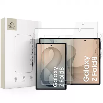 TECH-PROTECT Easy Set Fit+ 4-v-1 zaščitni komplet za Samsung Galaxy Z Fold 8 – prosojno (folija in steklo)
