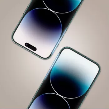 Tech-Protect Glass Fit+ kaljeno steklo za zaščito zaslona za Apple iPhone 13/13 Pro/14/16e/17e, črn okvir, 2 kosa