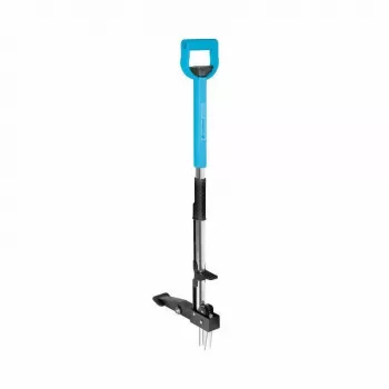 CELLFAST C.IDEAL pletilec za plevel 95 cm, ročni odstranjevalec plevela s sistemom 3 krempljev iz kaljenega jekla in nožnim pedalom za izmet, ergonomski D-ročaj, zeleno-črn