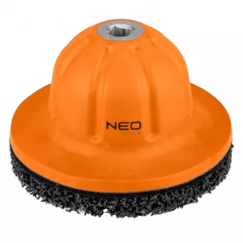 NEO TOOLS 11-136 set krožnih diskov za čiščenje pestišča, 150 mm, pogon 1/2 inch, brusilni disk iz netkanega materiala za odstranjevanje rje