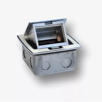 BACHMANN Mini Countertop Box 3M - namizna škatla za montažo standardnih vtičnic 22,5x45 mm (45x45 mm), zložljiva, bela