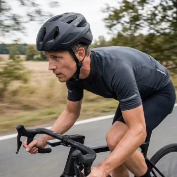 Kask Active LED kolesarska čelada, mat črna, velikost L VA0424BML Vayox