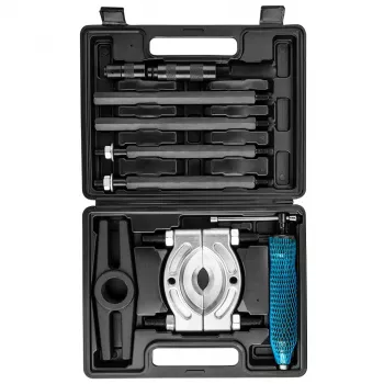 NEO TOOLS hidravlični 3-kraki izvlekač 10 ton z ročno črpalko, 250 mm razpon, krempeljci iz krom-vanadijevega jekla, plastična škatla (TOP-11-847)