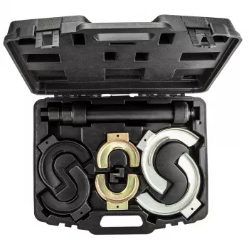 Komplet vzmetnih stiskalnic NEO TOOLS z izmenljivimi čeljustmi | 3 pari (65–212 mm) | 1500 kg na par | jeklo CrV | plastični kovček | TOP-11-797