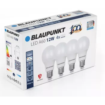 Blaupunkt LED-sijalka E27 A60 1260 lm 12 W 4000K, 4 kosi (BLAUPUNKT-E27-12W-NW-4)