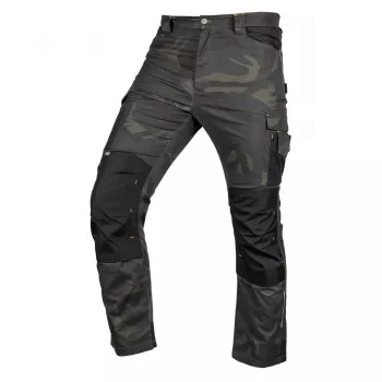 NEO TOOLS Mix&Match delovne hlače, canvas, ojačane s Cordura, zelena kamuflaža, velikost XXL