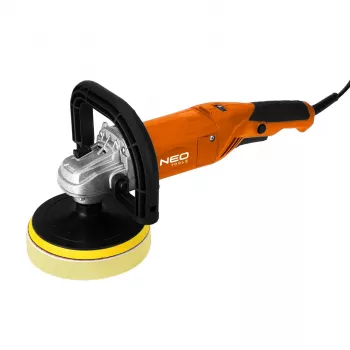 NEO TOOLS 04-701 rotacijski polirnik 900W 150mm s spremenljivimi vrtljaji in mehkim zagonom
