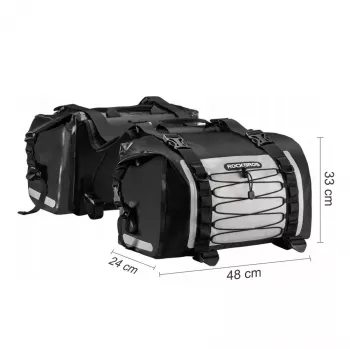 ROCKBROS AS-010BGR vodoodporna zadnja torba za motorno kolo 10L, siva